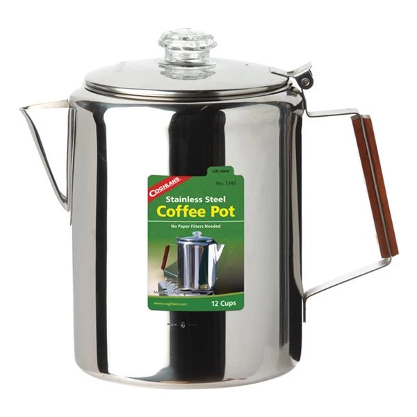 Coghlan's Teapots and coffee makers Stainless Steel 12 Cups Coffe Pot 3 Coghlan's Teapots and coffee makers Stainless Steel 12 Cups Coffe Pot