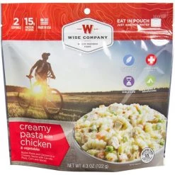 Wise Company Camping food Creamy Pasta with Chicken and Vegetables