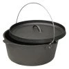World Famous Camping cookware Dutch Ovens Cast Iron Cauldron - 4 quart -Camping gear Sales B08799