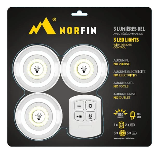Norfin Lanterns 3 LED Lights with remote control 3 Norfin Lanterns 3 LED Lights with remote control
